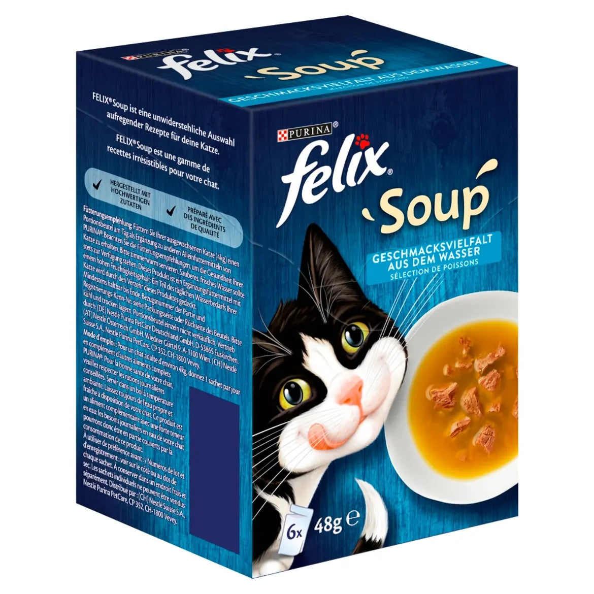 Felix Soup Halas válogatás alutasakos eledel, leves macskáknak 6 x 48g