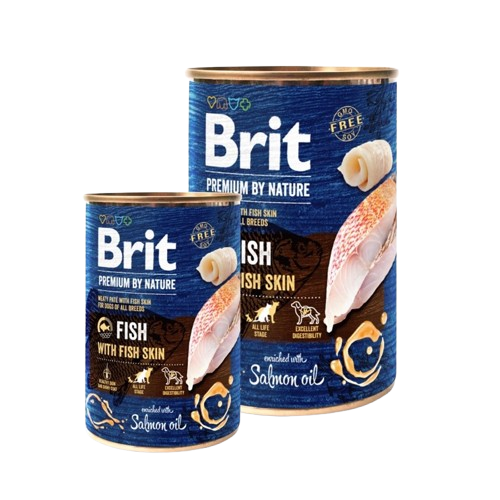 Brit Premium by Nature halpástétom halbőrrel 800g