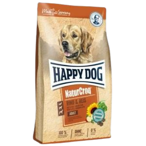 HAPPY DOG NATUR-CROQ RIND & REIS (MARHA & RIZS) 15KG