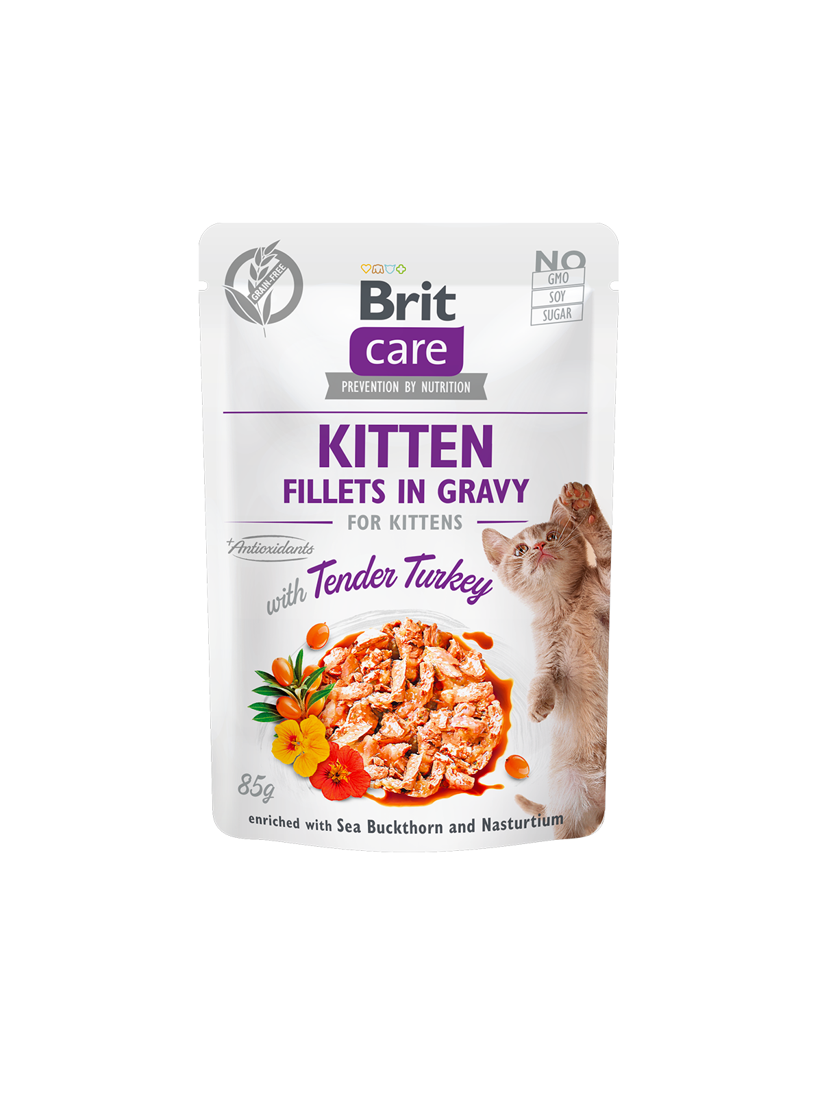 Brit Care Cat Kitten. Fillets in Gravy with Tender Turkey 85 g