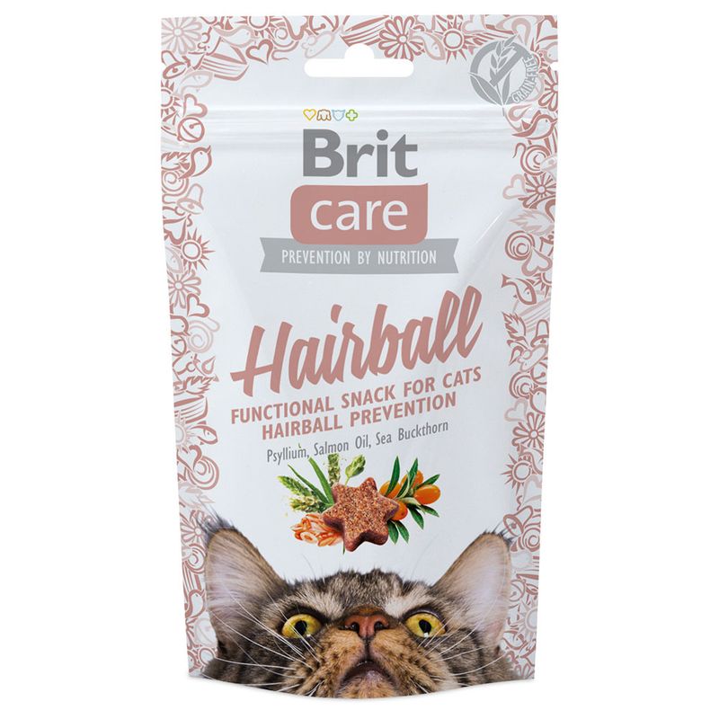Brit Care Hairball macska snack 50g