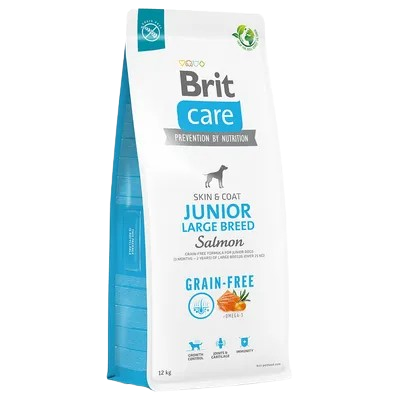BRIT CARE GRAIN-FREE JUNIOR LARGE BREED SALMON & POTATO Száraztáp 12kg