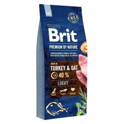 BRIT PREMIUM BY NATURE LIGHT Száraztáp 15kg