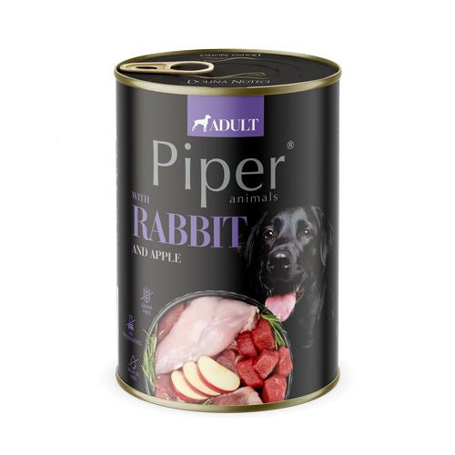 PIPER ADULT 400g konzerv felnőtt kutyáknak nyúl hússal és almával