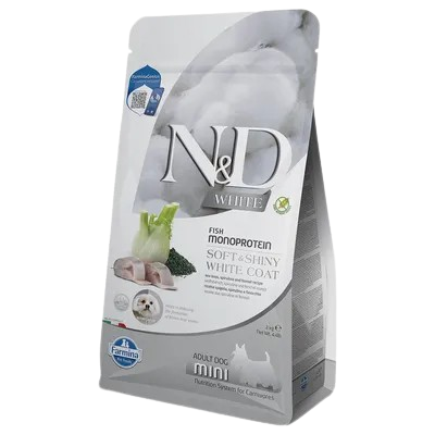 N&D Adult Mini White tengeri sügér, édeskömény és spirulina