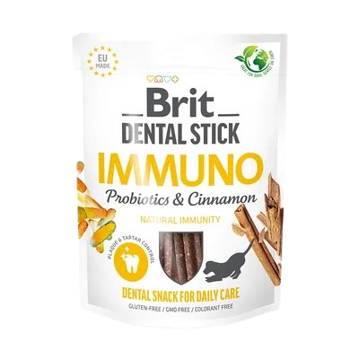 Brit Dental Stick Immuno probiotikumokkal & fahéjjal