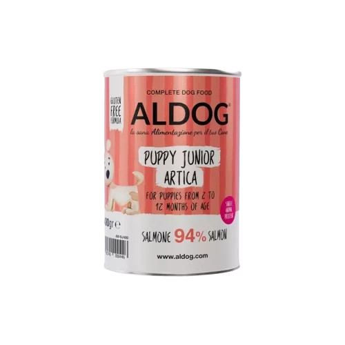 ALDOG® PUPPY-JUNIOR ARTICA LAZACOS MONOPROTEINES KÖLYÖK KUTYA PÁSTÉTOM 400 g