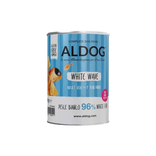ALDOG® WHITE WAVE – MONOPROTEINES FEHÉRHAL-PÁSTÉTOM FELNŐTT KUTYÁKNAK 400 G