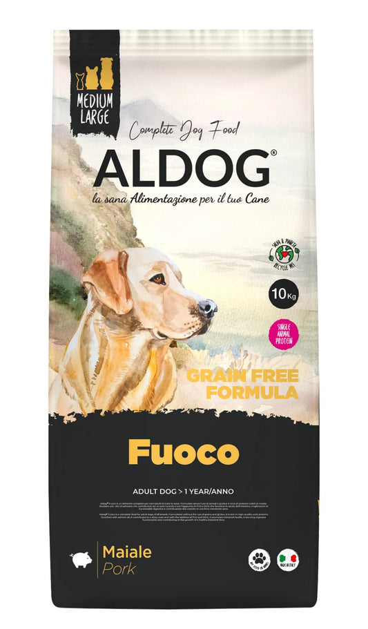 ALDOG FUOCO (MALAC) HIPOALLERGÉN-GABONAMENTES-MONO PROTEIN KUTYATÁP MEDIUM 10 KG