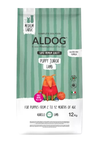 ALDOG PUPPY JUNIOR BÁRÁNY HIPOALLERGÉN KUTYATÁP KÖZEPES 12 KG