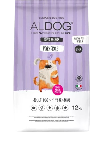 ALDOG SERTÉS HIPOALLERGÉN KUTYATÁP KÖZEPES 12 KG