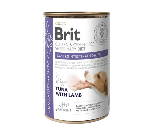 Brit GF Veterinary Diets Dog Gastrointestinal-Low fat konzerv 400g