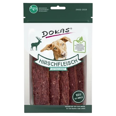 Dokas Szárított Szarvashús – Hipoallergén Snack Kutyáknak (60 g)