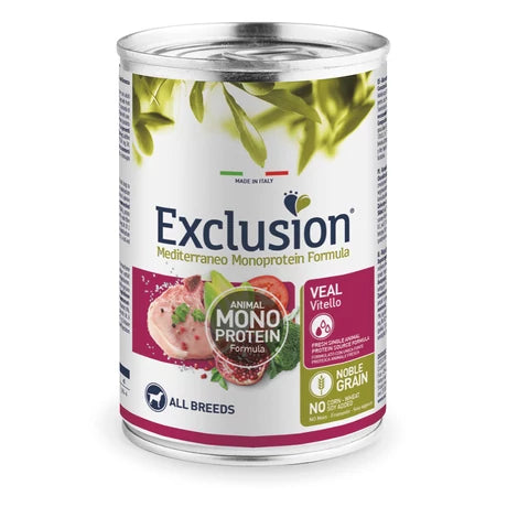 Mediterraneo Noble Grain borjúhúsos konzerv felnőtt kutyáknak, 400g (Csirke mentes)