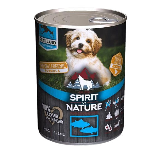 Spirit of Nature Dog konzerv Tonhallal és lazaccal (415g)