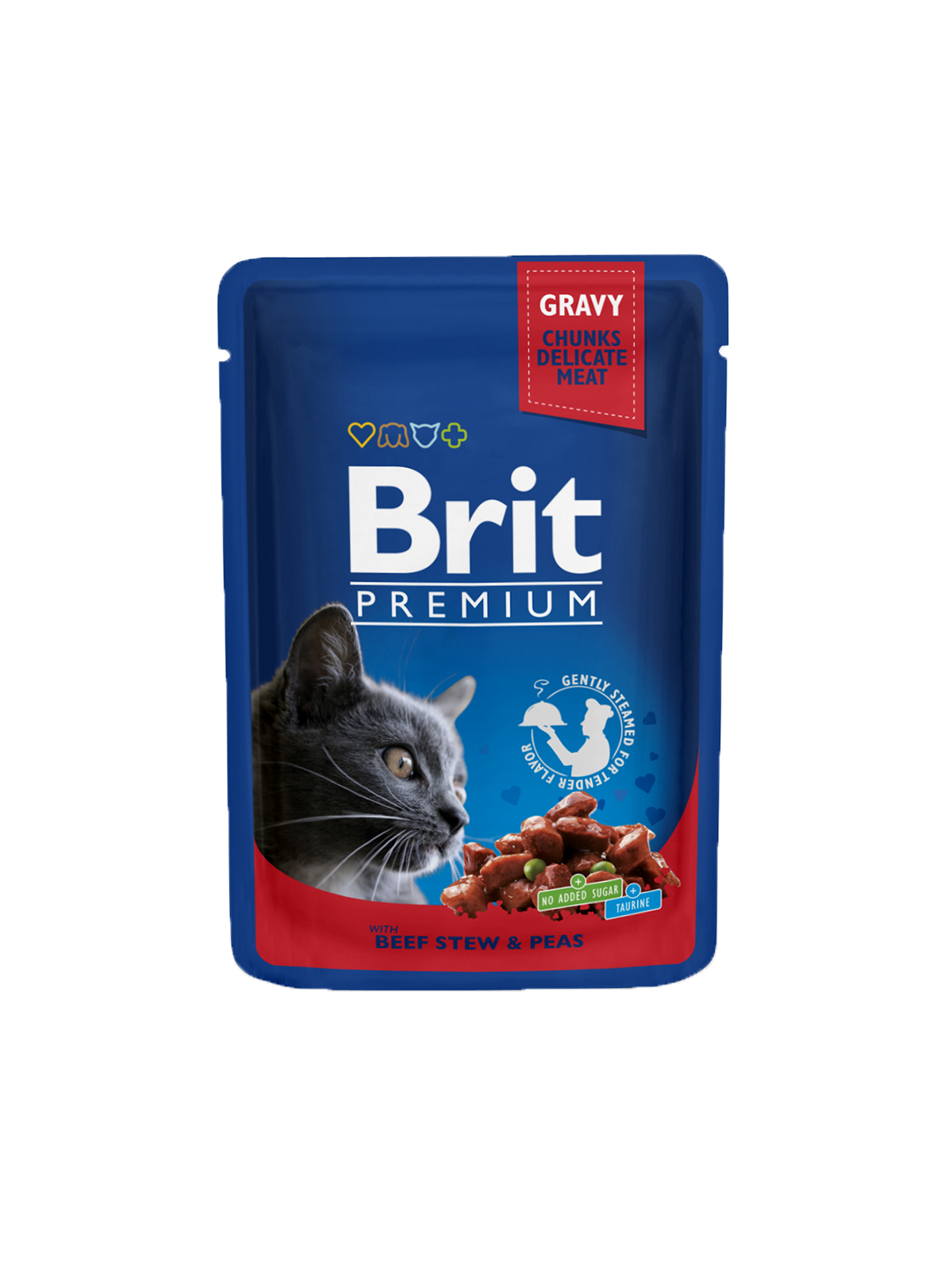Brit Premium Cat Pouches Beef Stew With Peas 100 G
