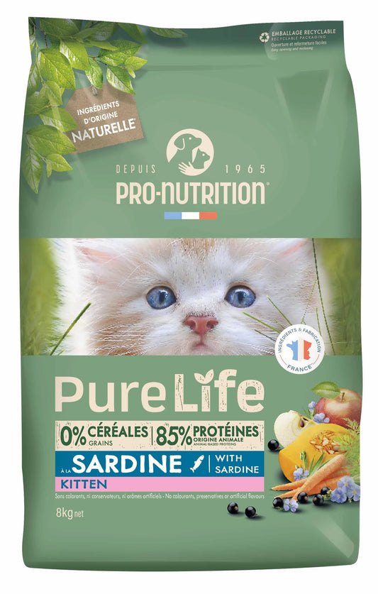 Pro-Nutrition PureLife Cat Kitten (szardíniával) 8kg