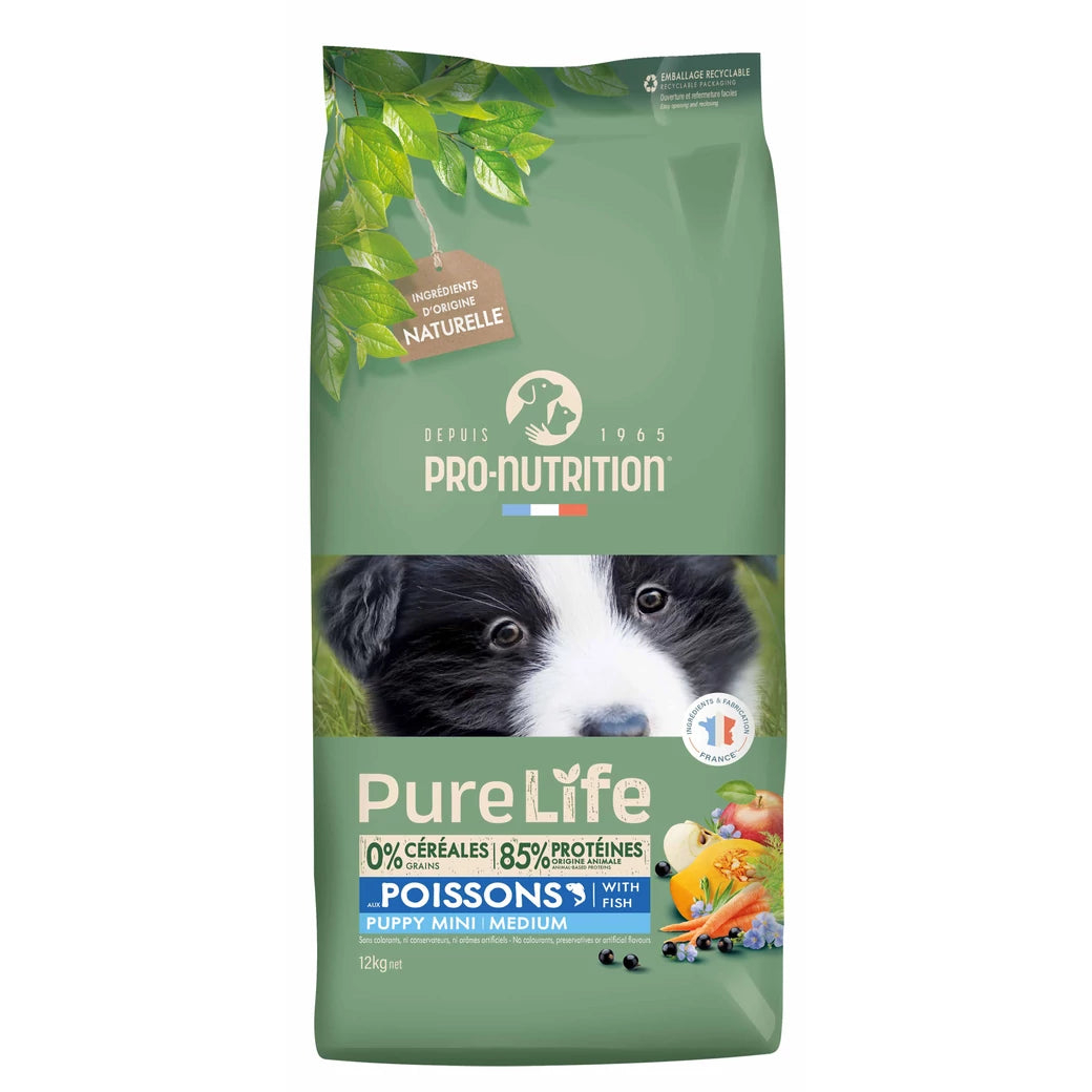 Pro-Nutrition PureLife PUPPY Mini/Medium 12kg - Fehér hallal