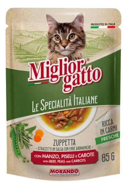 Morando leves Marha,Borsó,Répa 85g Migliorgatto