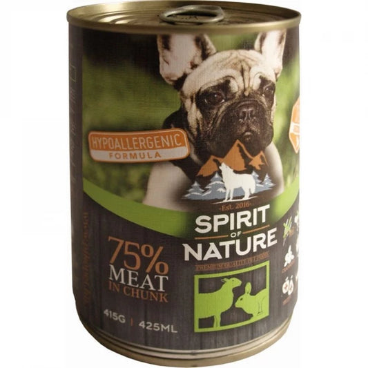 Spirit of Nature Dog konzerv Bárányhússal és nyúlhússal (415g)