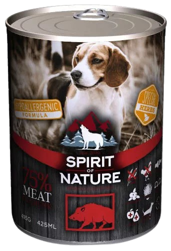 Spirit of Nature Dog konzerv Vaddisznóhússal (800g)